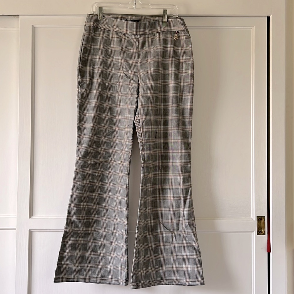 Tommy Hilfiger plaid flair leg pants